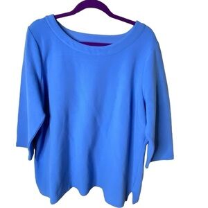 Classic Women’s Blue Scoop Neck Top